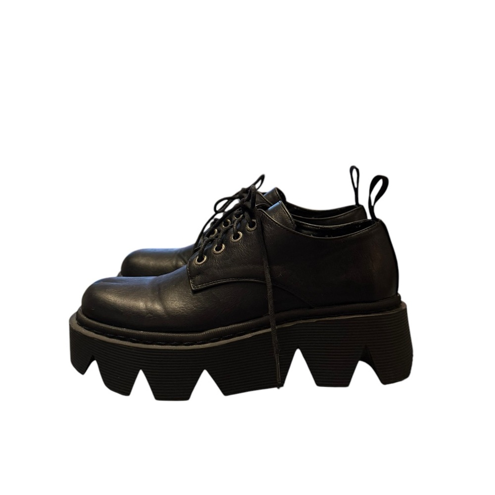 Black Chunky Combat Boots with Platform Sole